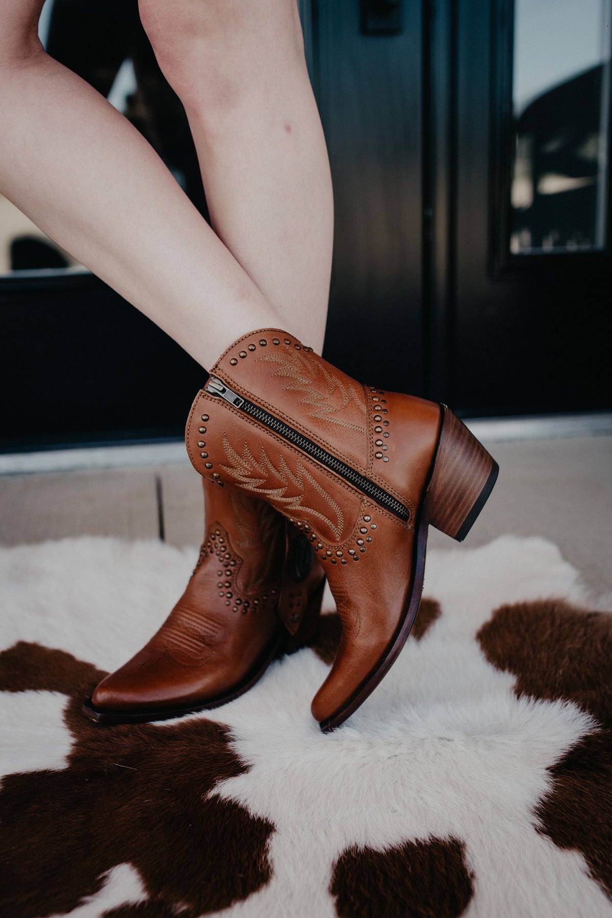 'Shirley' Warm Amber Concho Boot By Liberty Black (Sizes 6-11)
