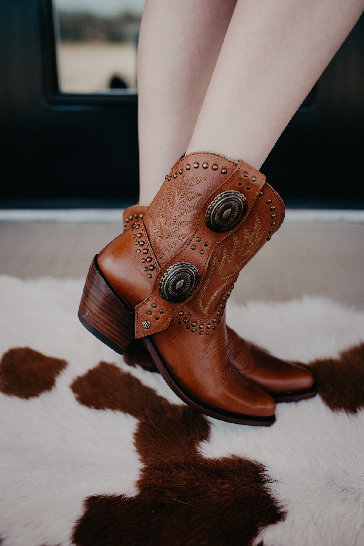 'Shirley' Warm Amber Concho Boot By Liberty Black (Sizes 6-11)