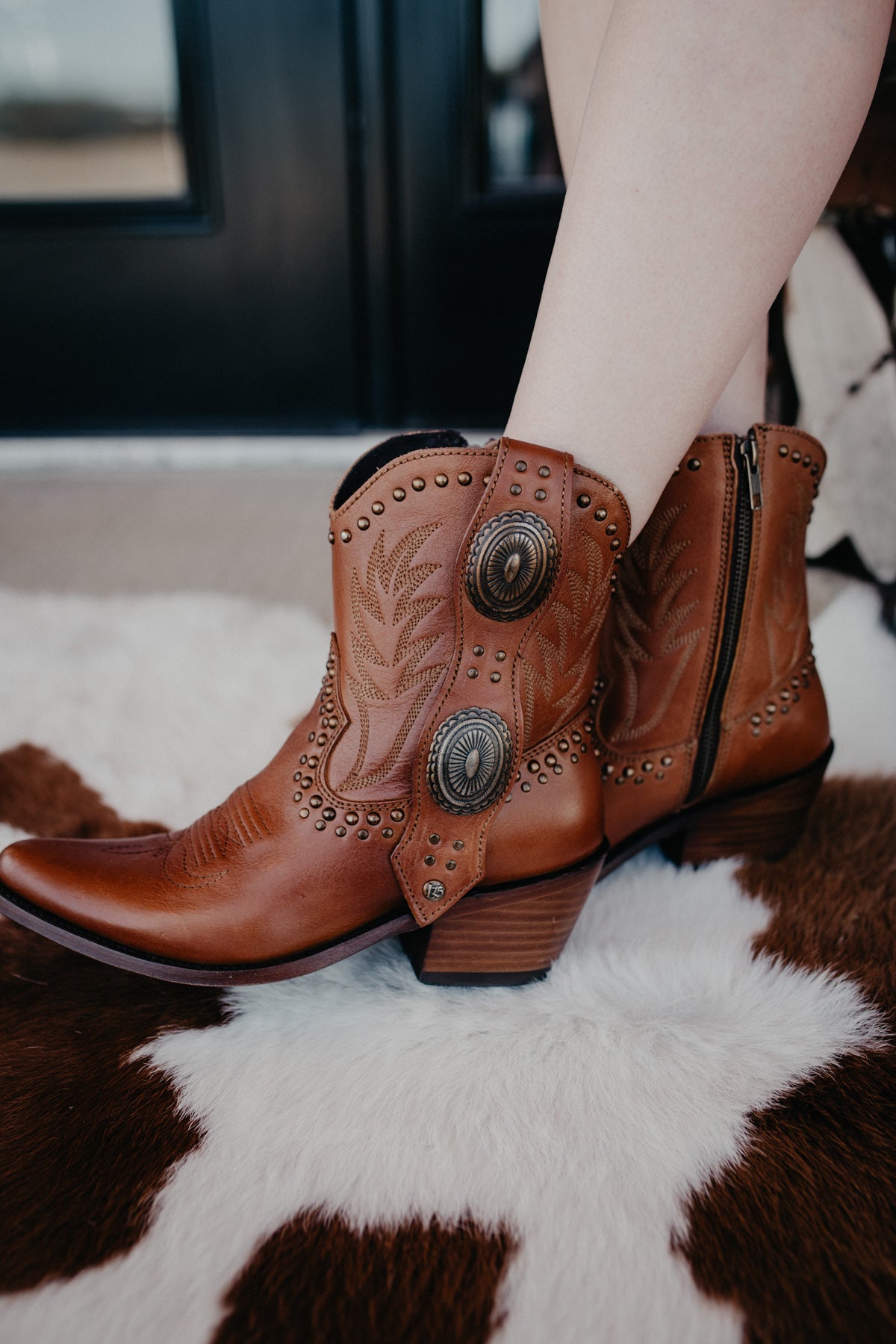 'Shirley' Warm Amber Concho Boot By Liberty Black (Sizes 6-11)