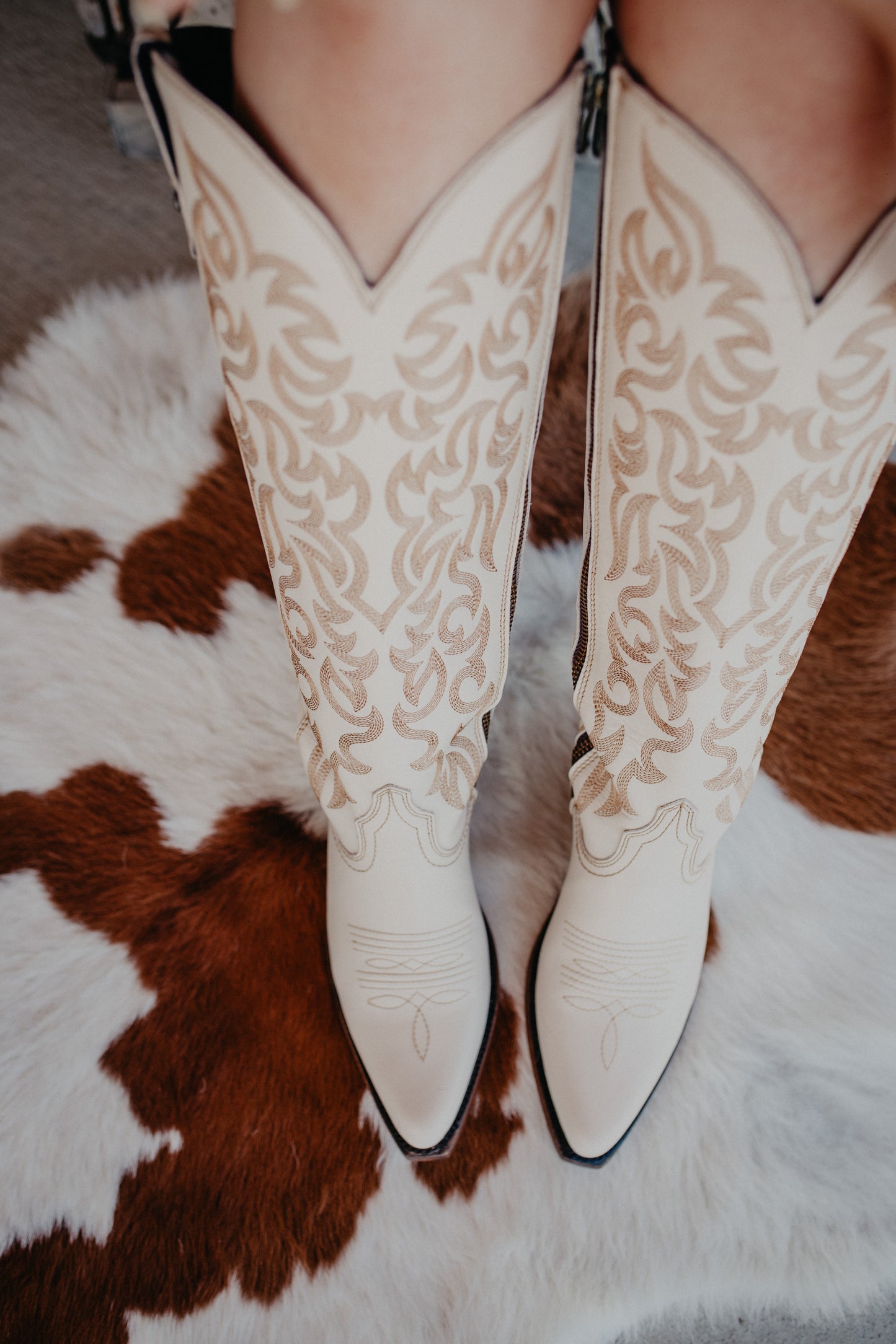 'Missouri Bone' Allie Tall Leather Boots by Liberty Black {B & C Calf Widths}