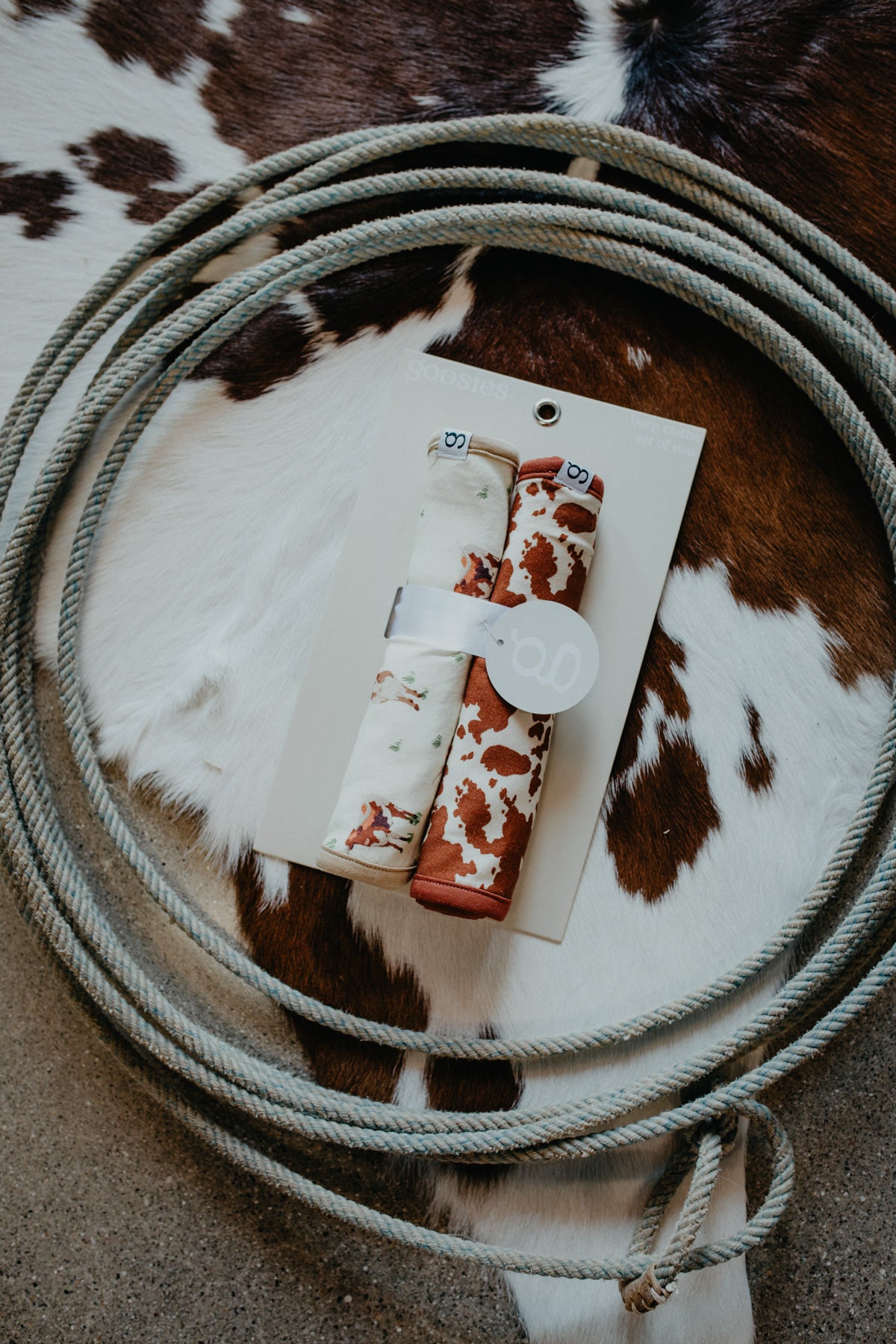'Longhorn Cows' Burp Cloth Set