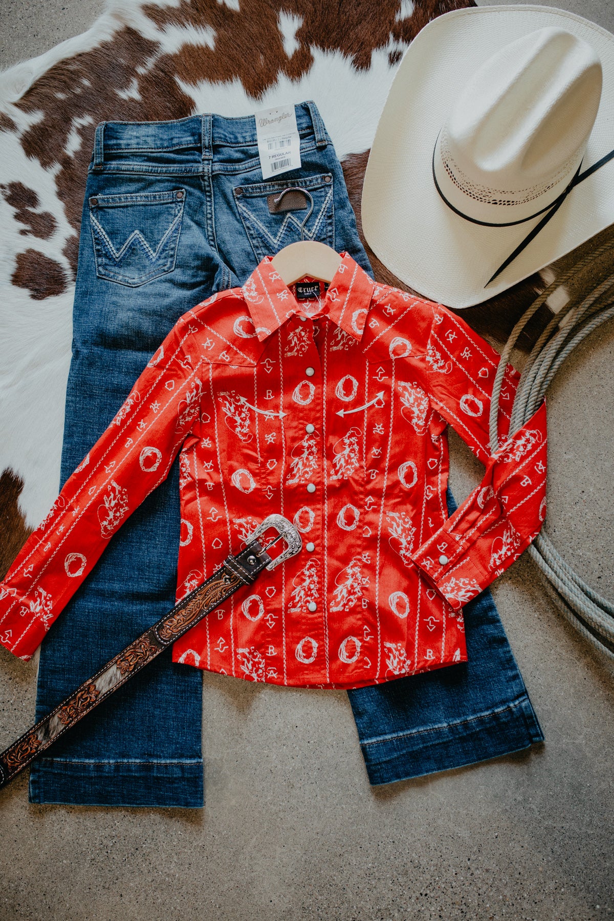 'Patsy' Girl's Long Sleeve Pearl Snap by Cruel Denim (XS-XL)