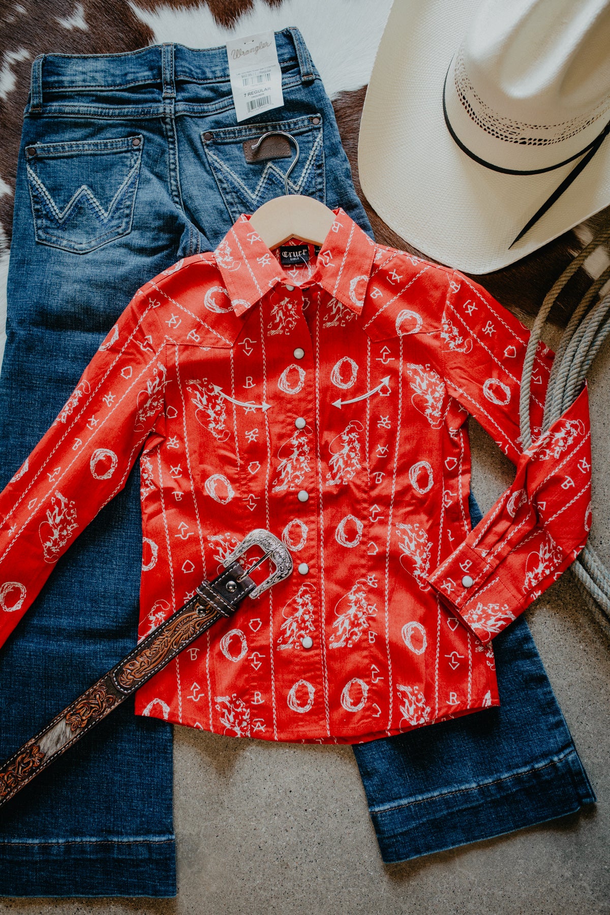 'Patsy' Girl's Long Sleeve Pearl Snap by Cruel Denim (XS-XL)