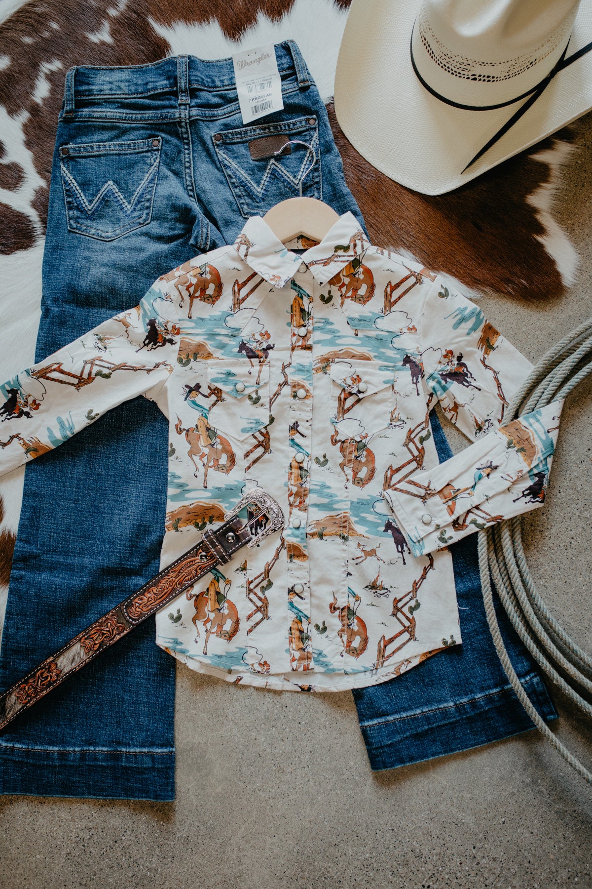 'Jessie' Girl's Long Sleeve Pearl Snap by Cruel Denim (XS-XL)