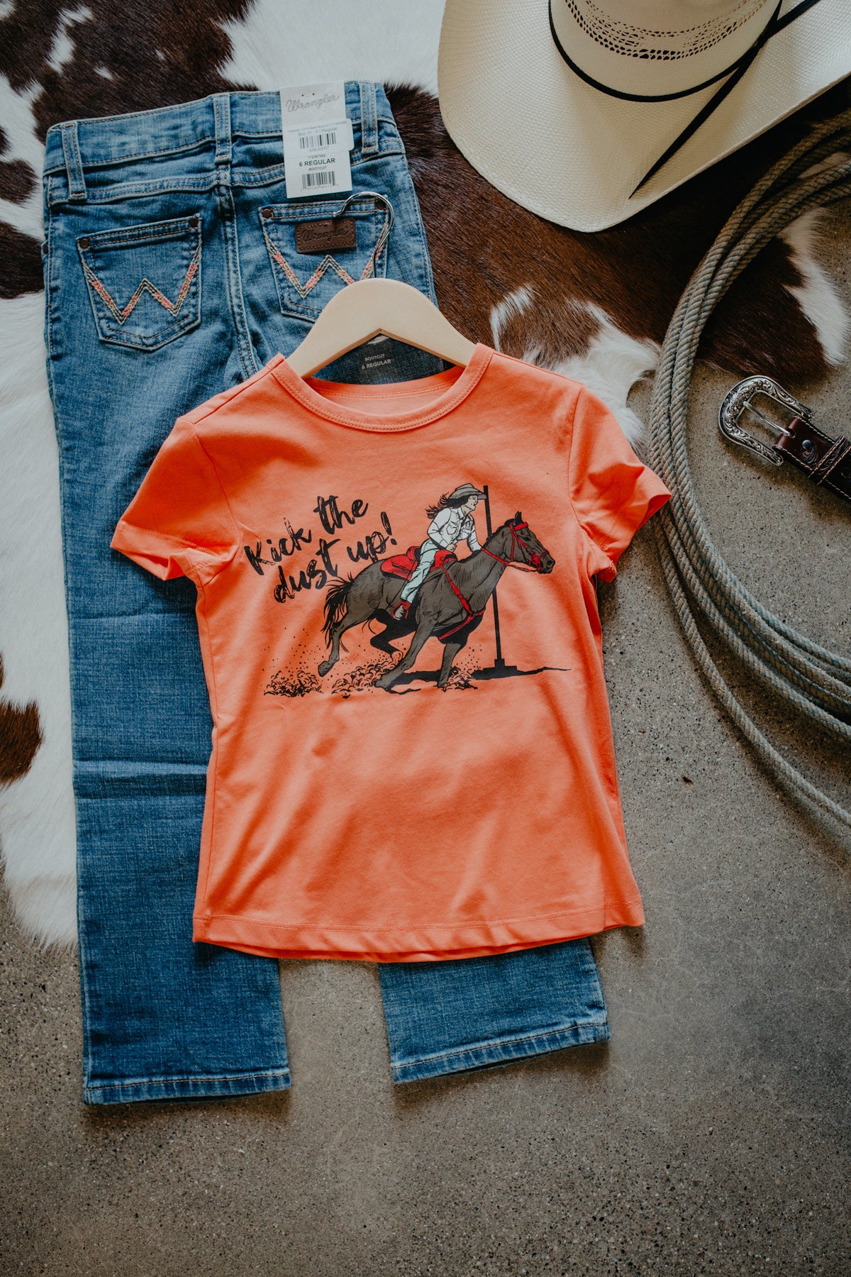 'Kacey' Girls Coral Short Sleeve T-Shirt (XS-XXL)