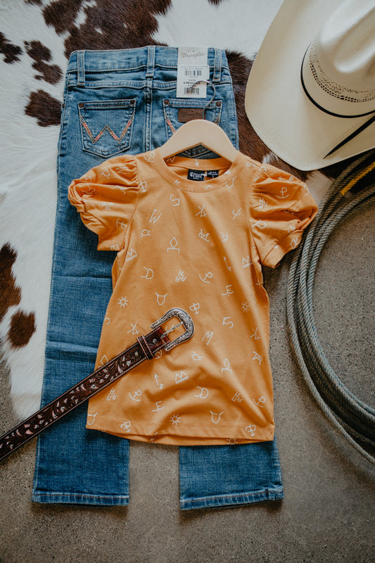 'Maeve' Girls Gold Brands T-Shirt (XS-XXL)