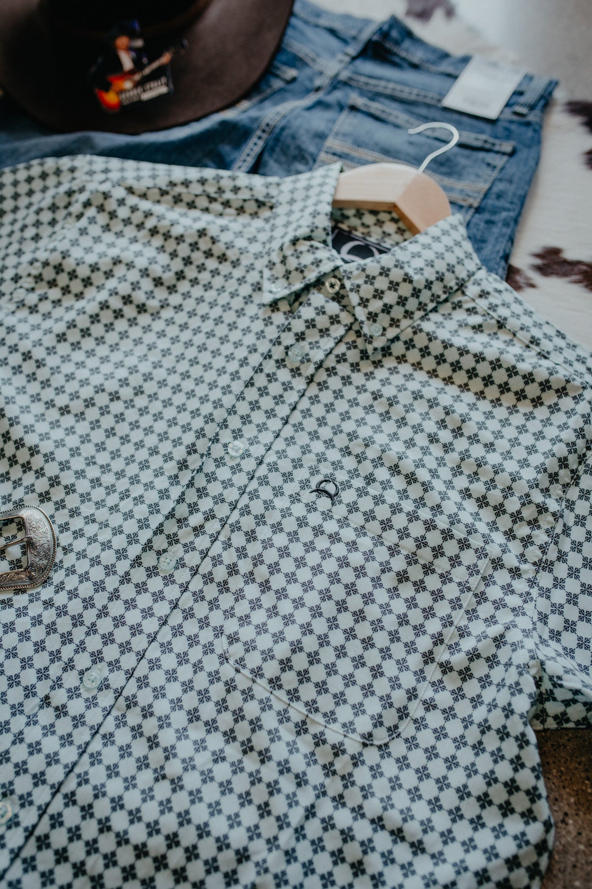 'Edward' Arenaflex CINCH Mint Short Sleeve Button Down (S-XXL)