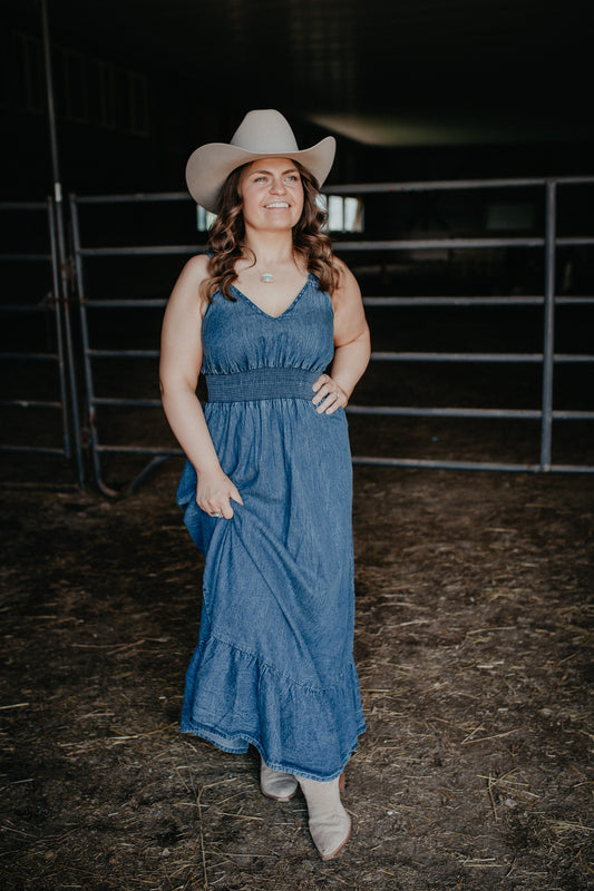 'Havenwood' Denim Maxi Dress (S-L)