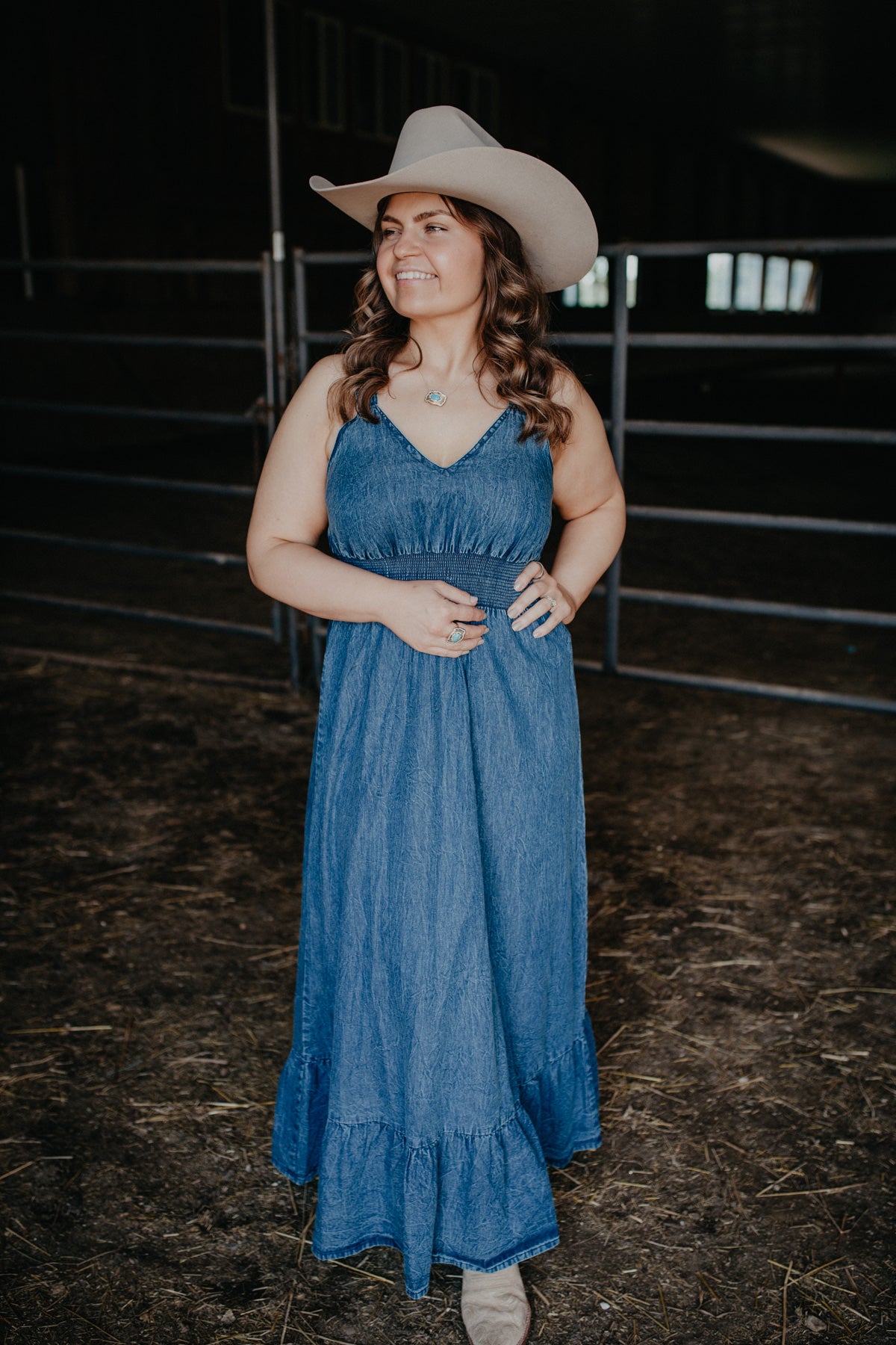 'Havenwood' Denim Maxi Dress (S-L)