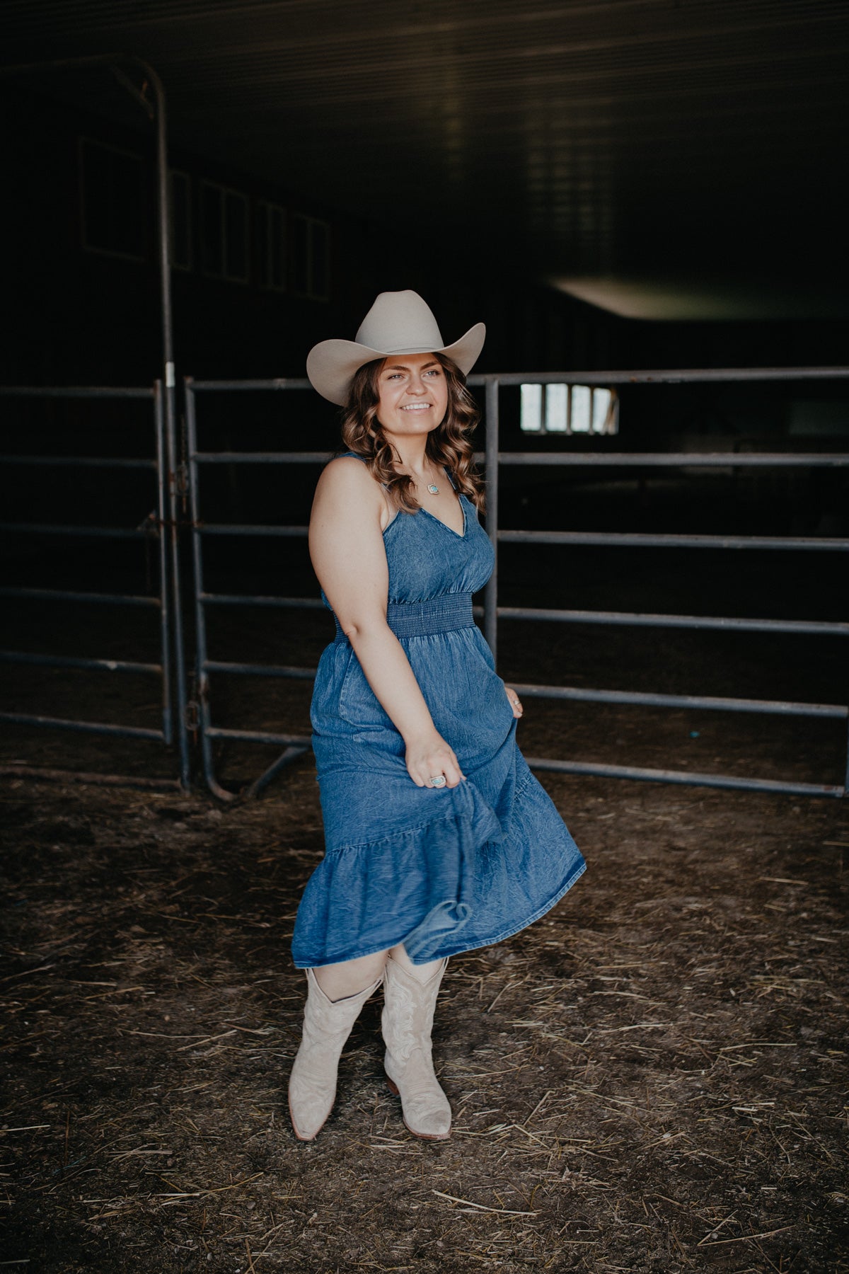 'Havenwood' Denim Maxi Dress (S-L)