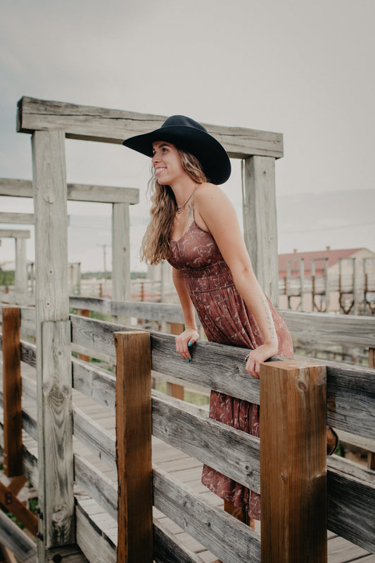 'Kelsea' Horse Print Midi Dress (XL Only)