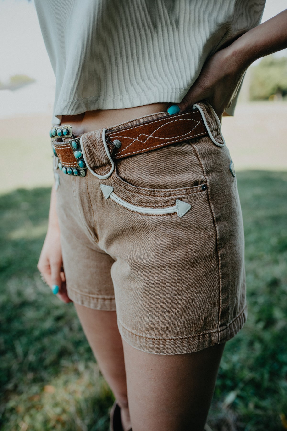 'Jordi' Tan Smiley Shorts (S-XL)