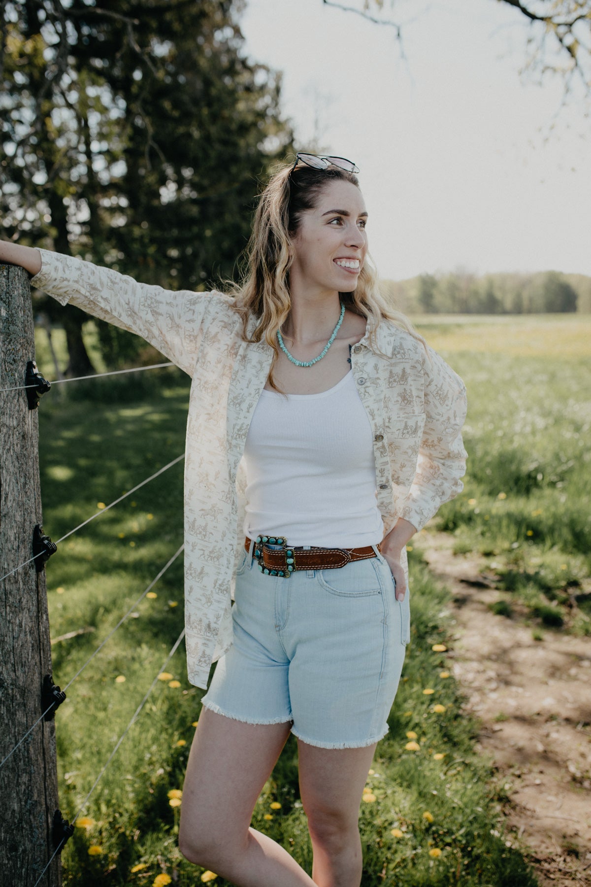 'Lotta' Women's Linen & Cotton Poppy Overshirt (S-L)