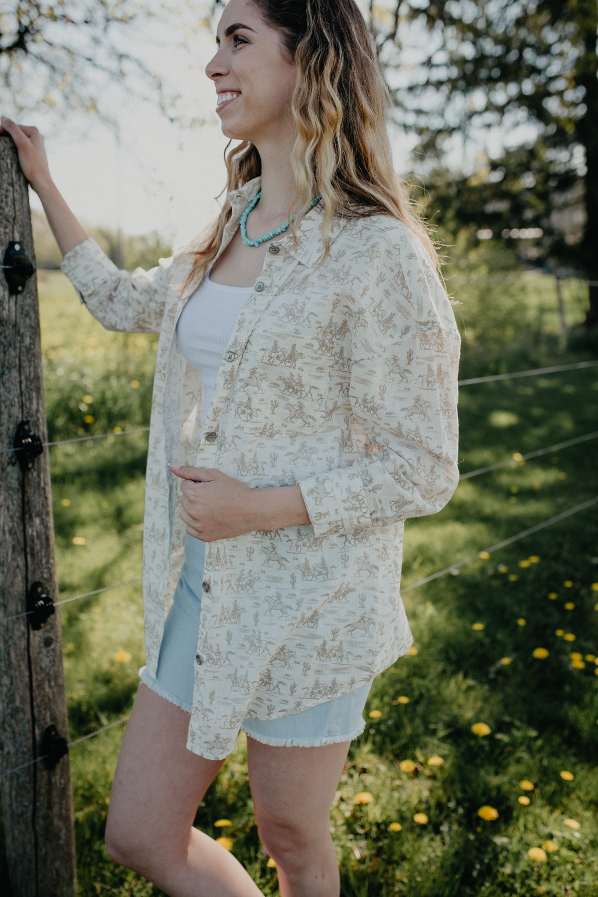 'Lotta' Women's Linen & Cotton Poppy Overshirt (S-L)