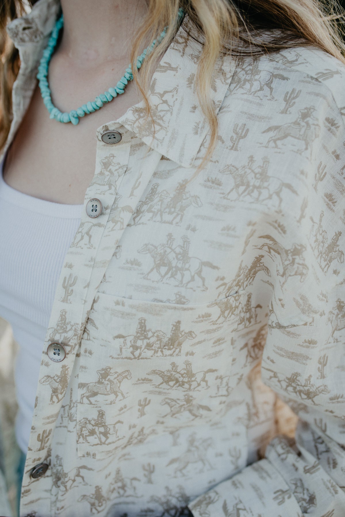 'Lotta' Women's Linen & Cotton Poppy Overshirt (S-L)