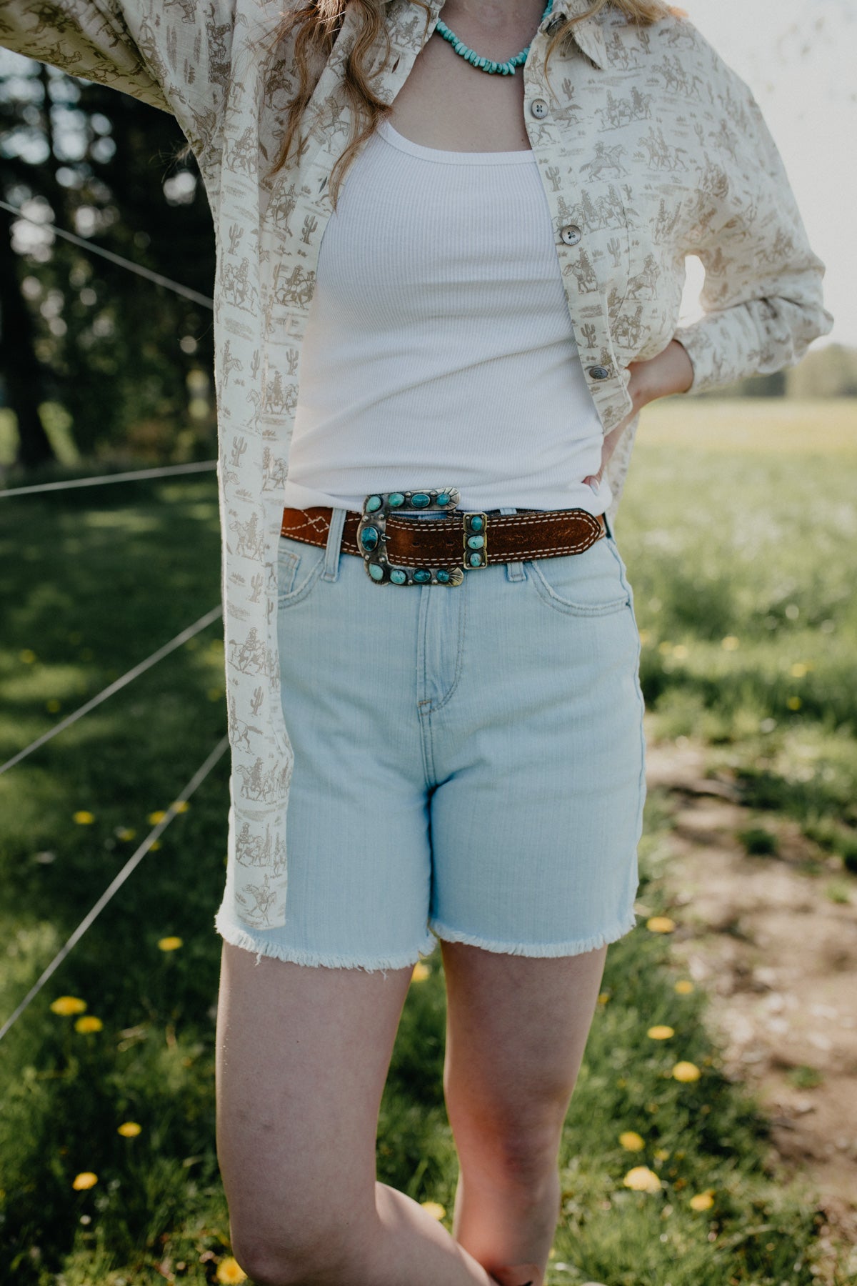 'Nyla' Ariat High Rise 5" Inseam Denim Shorts (24-33)