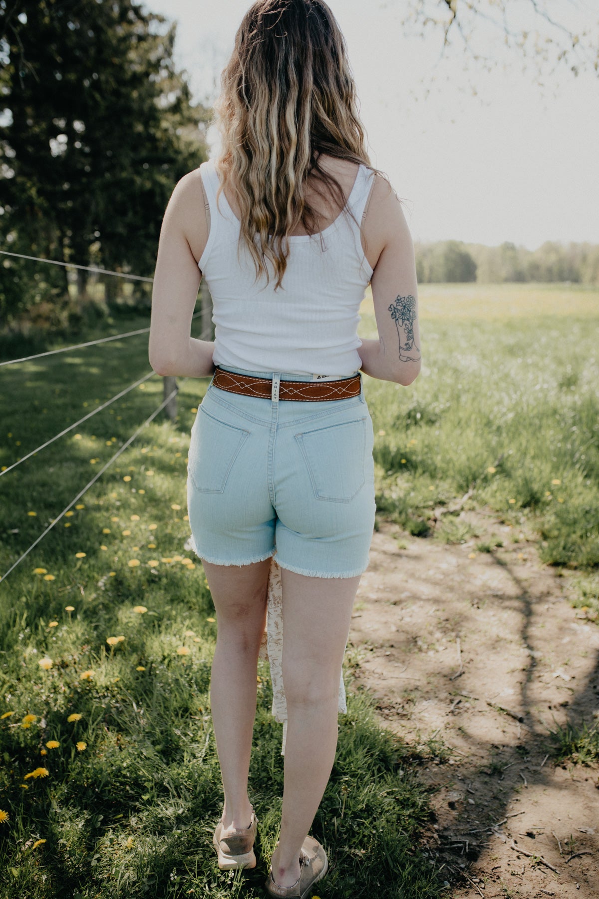 'Nyla' Ariat High Rise 5" Inseam Denim Shorts (24-33)