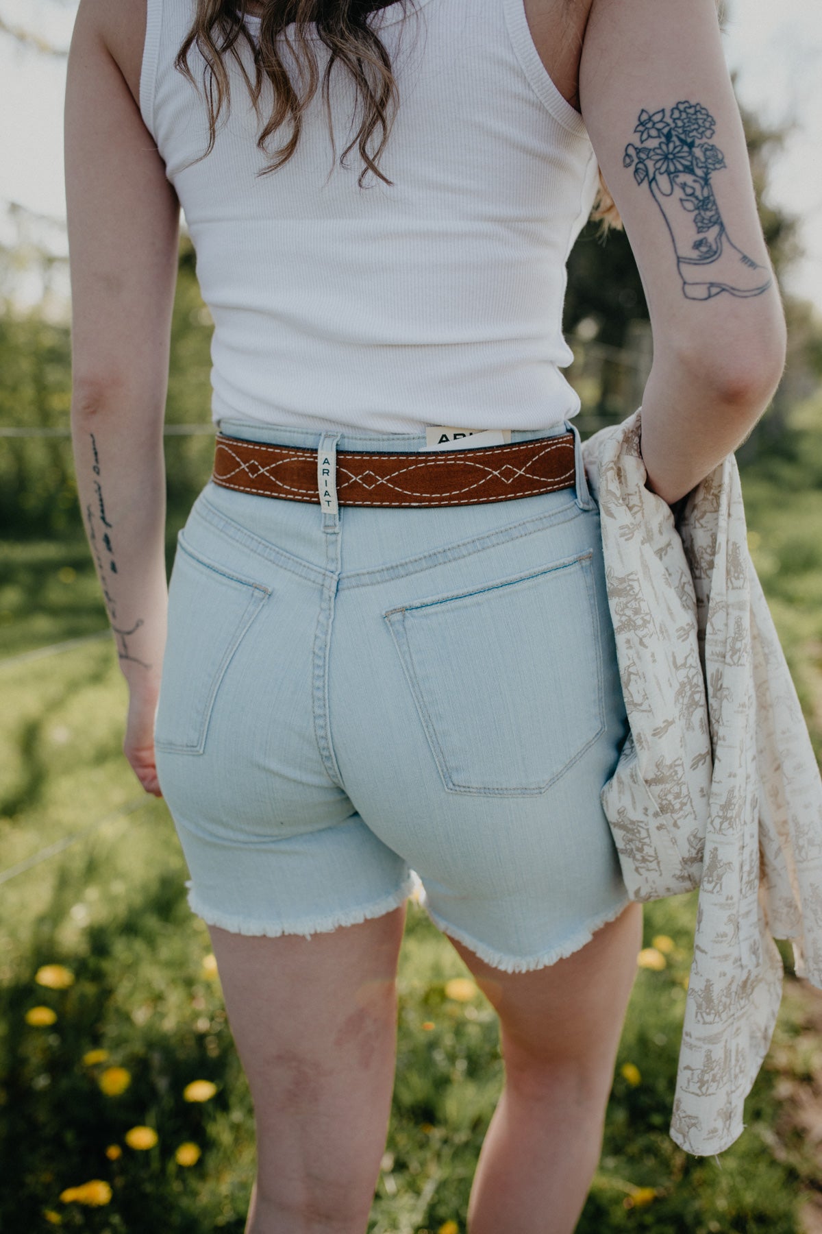'Nyla' Ariat High Rise 5" Inseam Denim Shorts (24-33)