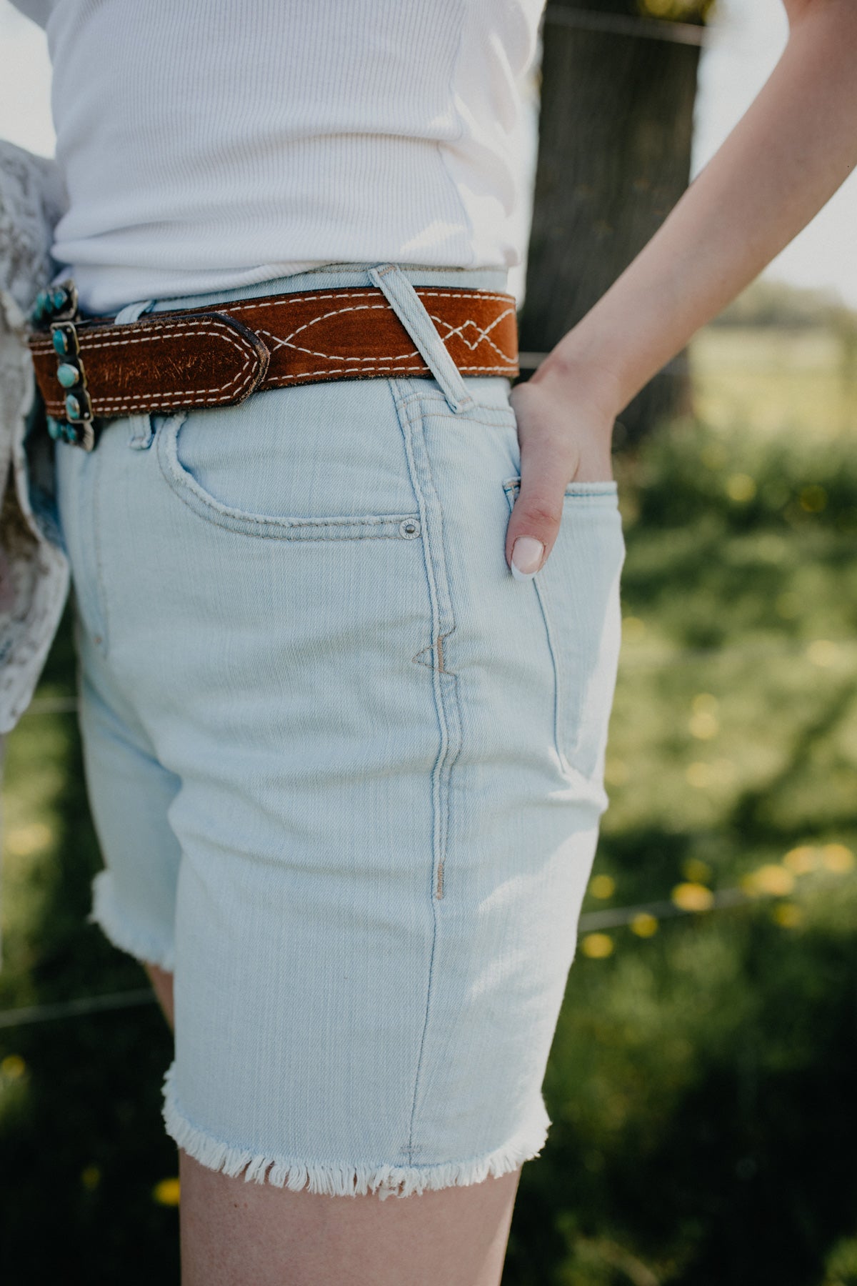 'Nyla' Ariat High Rise 5" Inseam Denim Shorts (24-33)