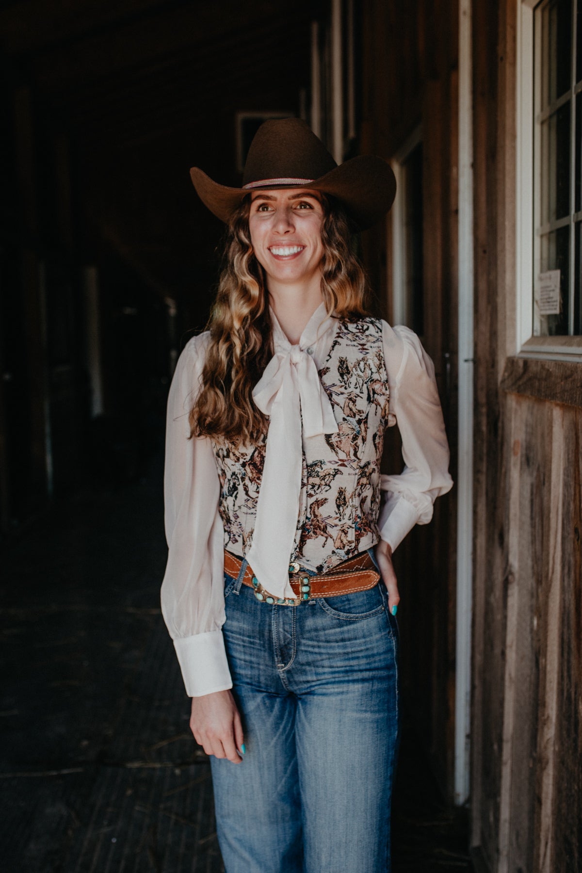 'Jewlie' Blush Long Sleeve Bow Tie Top (S-XL)