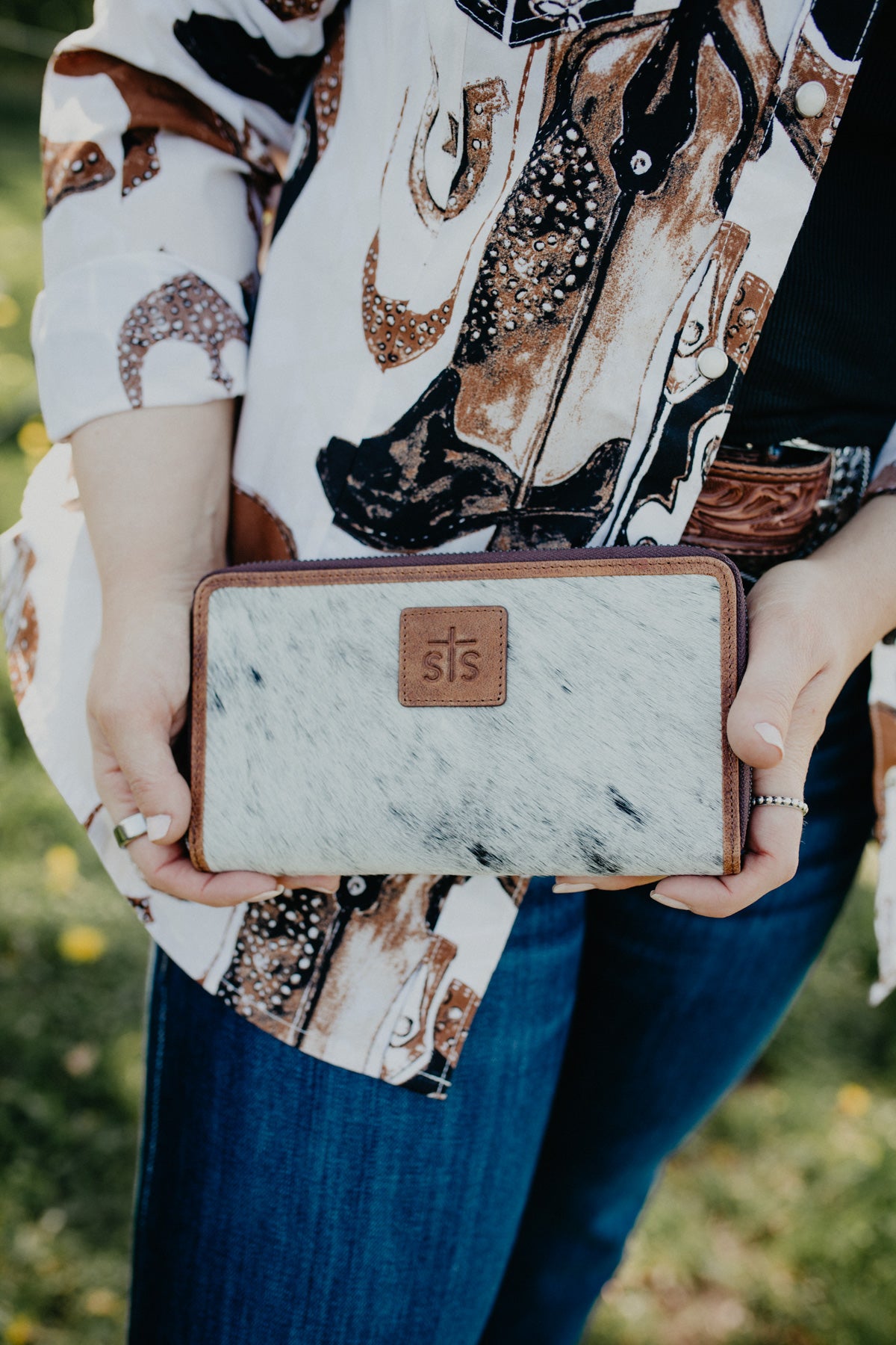 Vaquero Concho Bentley Cowhide Wallet by STS Ranchwear
