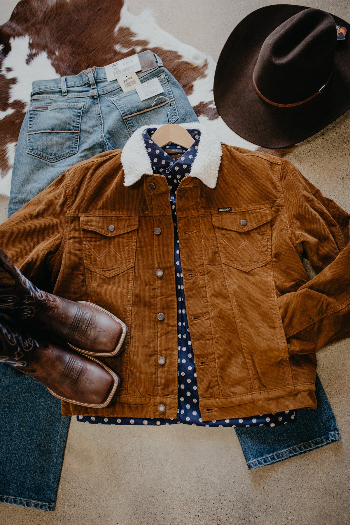 'Tim' Wrangler Men's Corduroy Sherpa Lined Jacket (S-XXL)