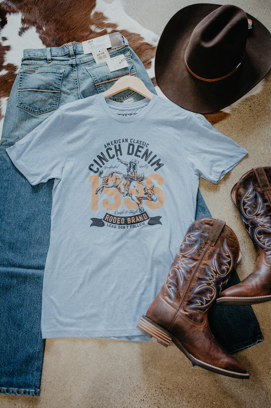 'Michael' CINCH Light Blue Short Sleeve T-Shirt (S-XXL)