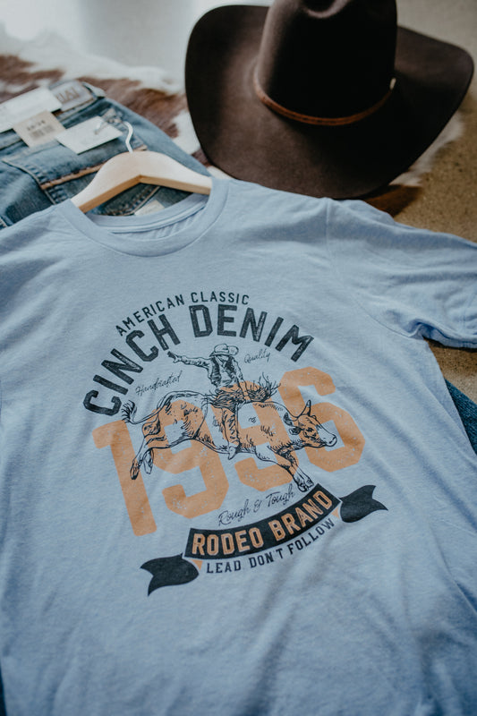 'Michael' CINCH Light Blue Short Sleeve T-Shirt (S-XXL)