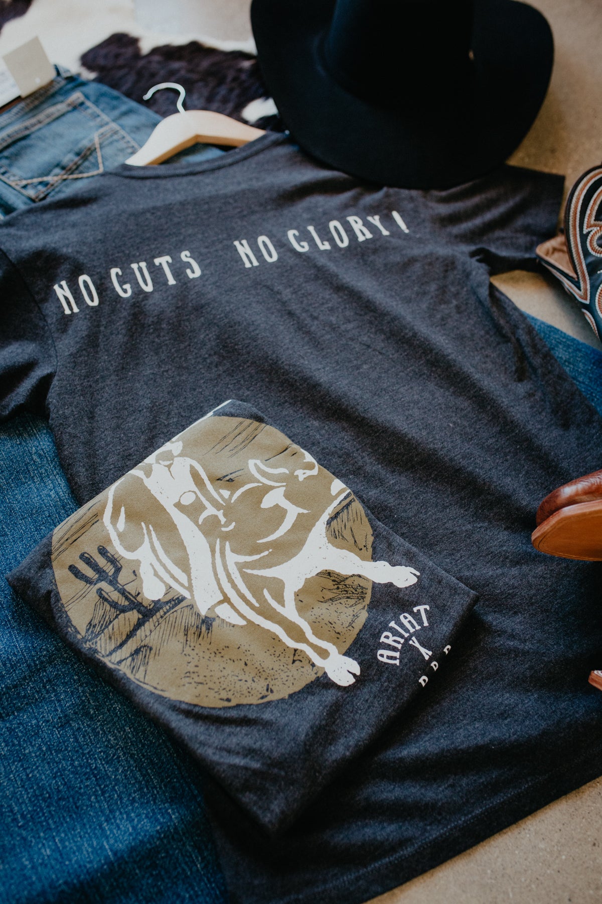 'No Guts No Glory' PBR Men's Ariat Tee (XS-XXL)