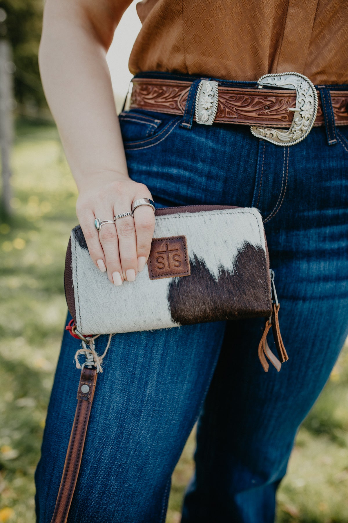 Vaquero Concho Cowhide Kacy Organizer Wallet by STS Ranchwear