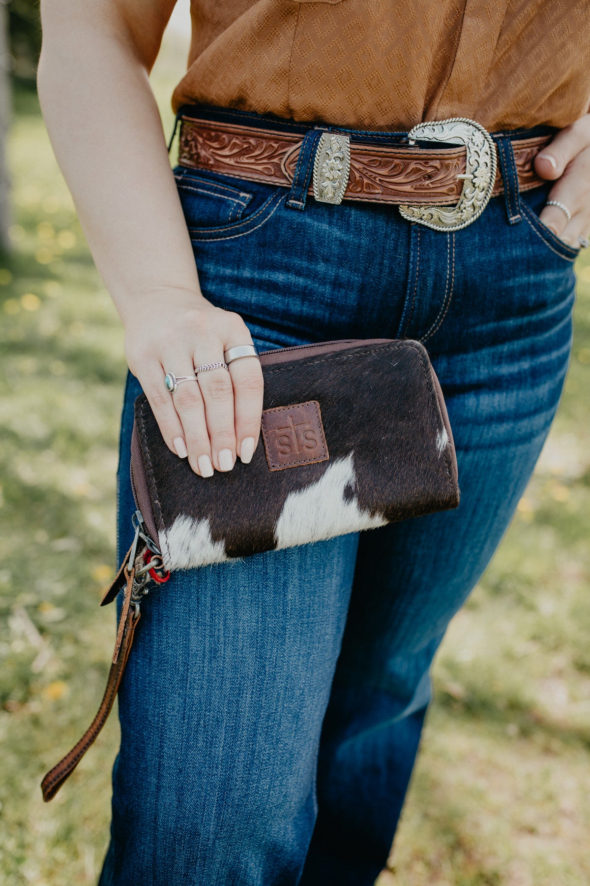 Vaquero Concho Cowhide Kacy Organizer Wallet by STS Ranchwear