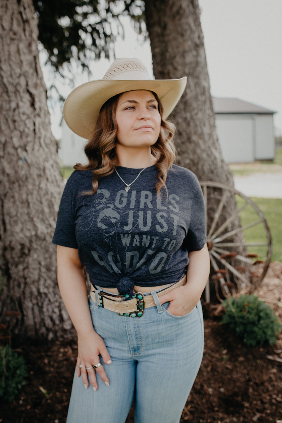 'Girls Just Want to Rodeo' Women's Charcoal T-shirt (XS-XXL)