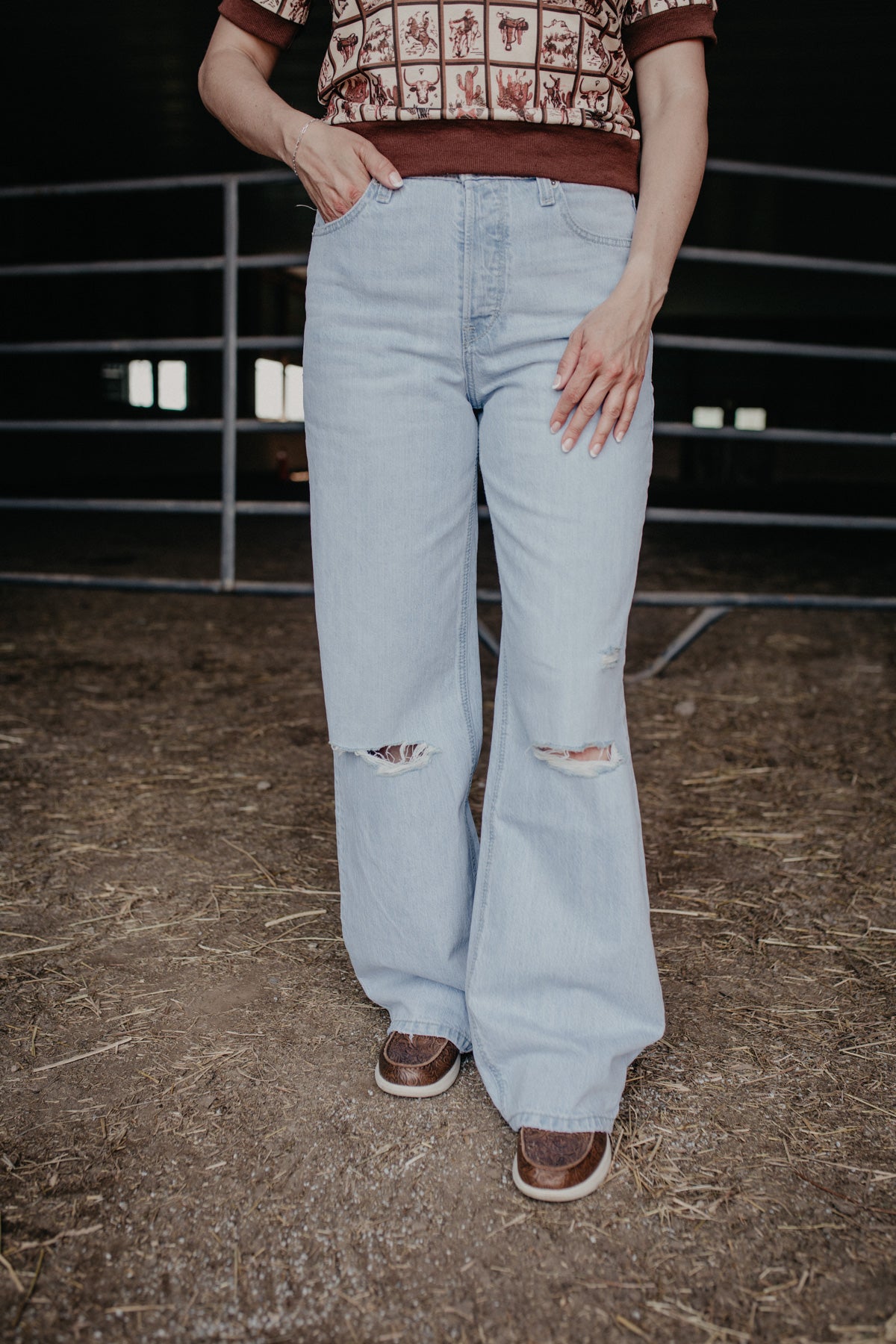 'Janna' Ultra High Rise Tomboy Wide Leg Jean by Ariat (Sizes 24-34)