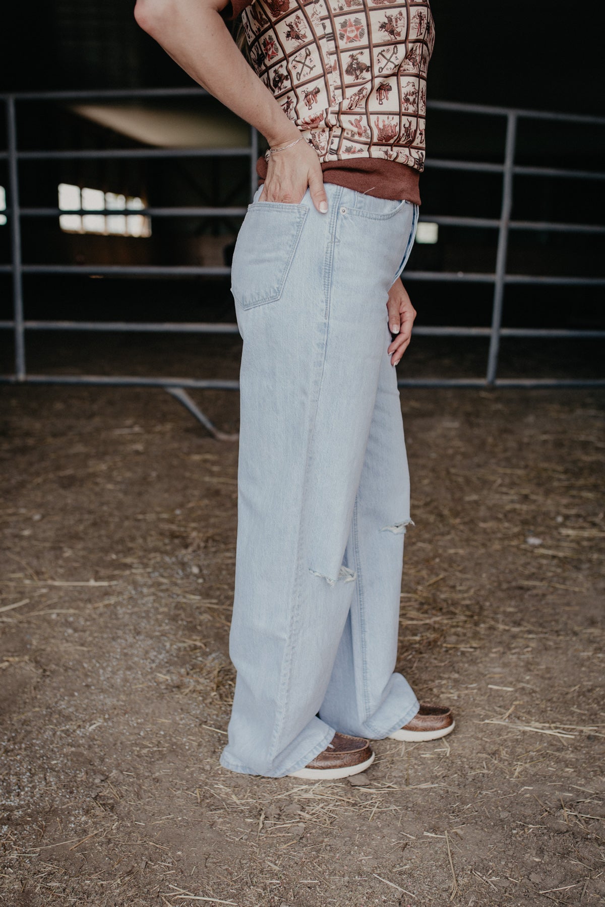 'Janna' Ultra High Rise Tomboy Wide Leg Jean by Ariat (Sizes 24-34)