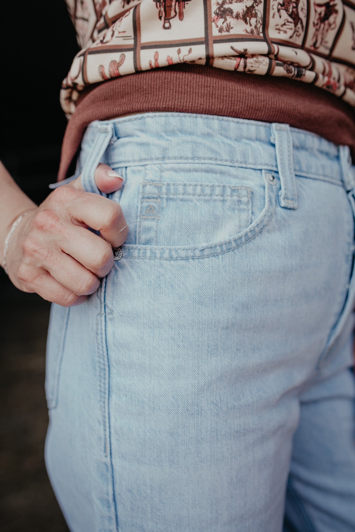 'Janna' Ultra High Rise Tomboy Wide Leg Jean by Ariat (Sizes 24-34)