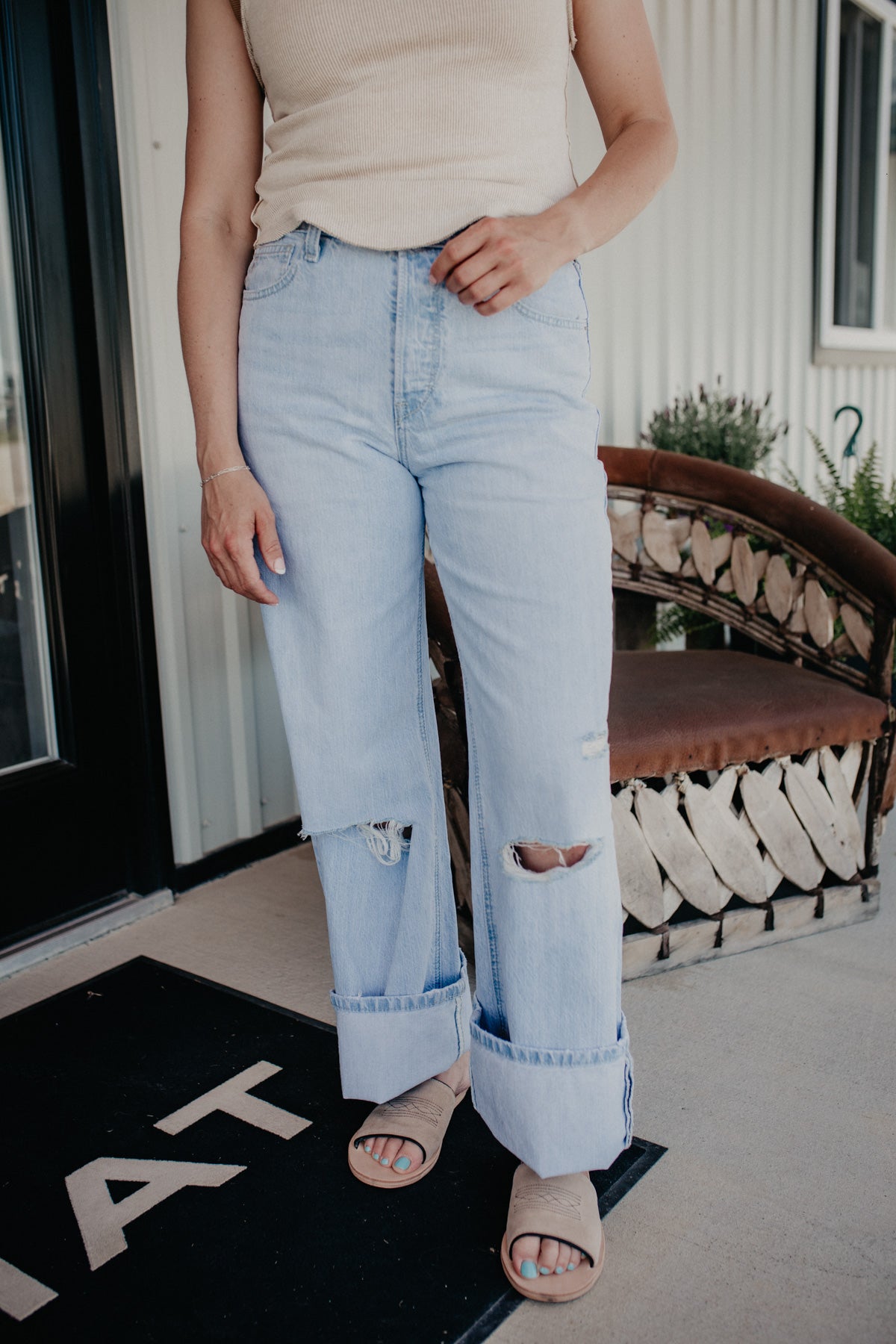 'Janna' Ultra High Rise Tomboy Wide Leg Jean by Ariat (Sizes 24-34)