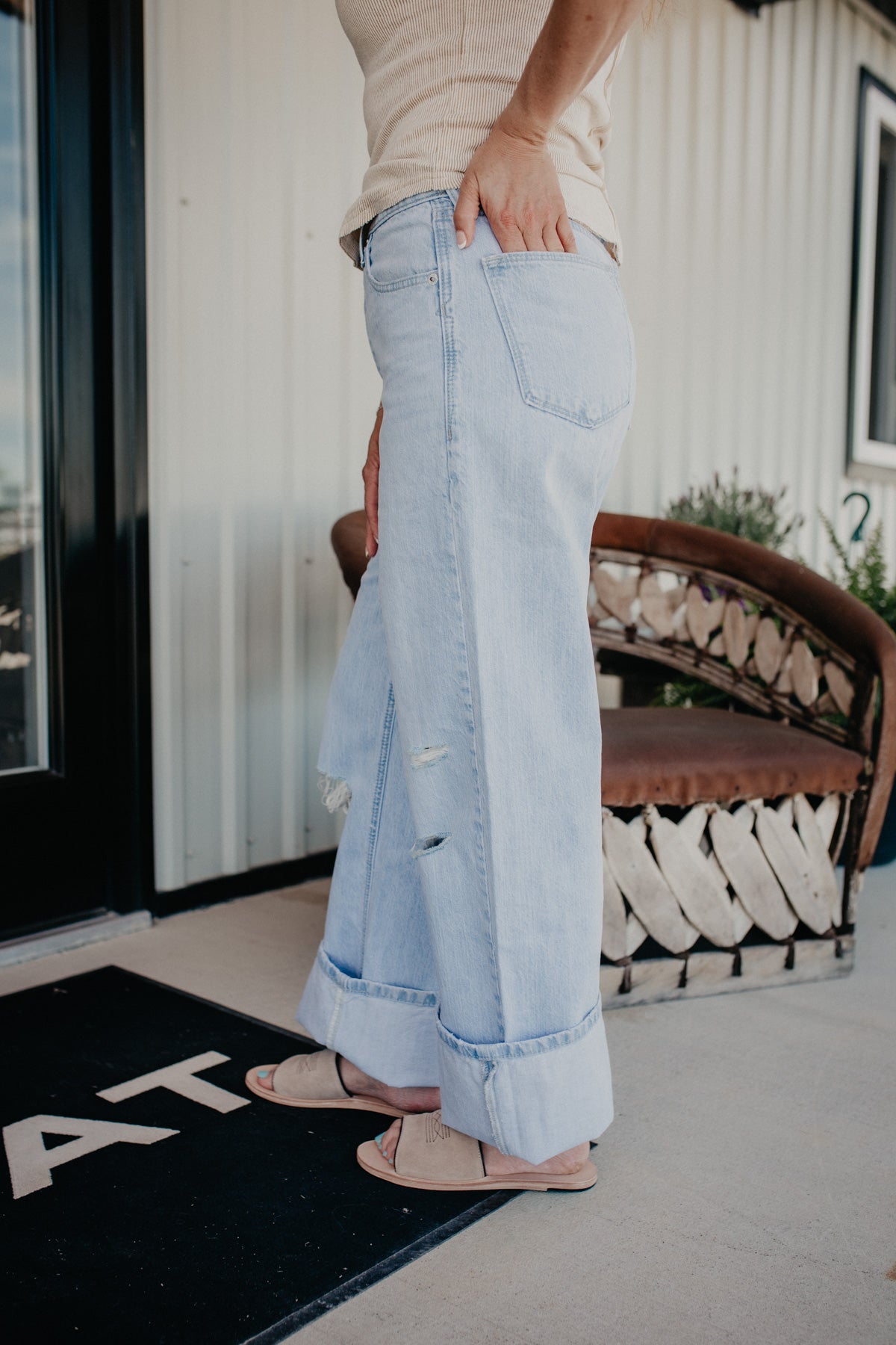 'Janna' Ultra High Rise Tomboy Wide Leg Jean by Ariat (Sizes 24-34)