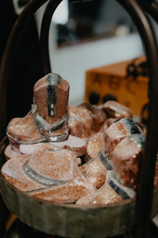 Western Sparkle Bath Bombs (Boot or Hat Design)