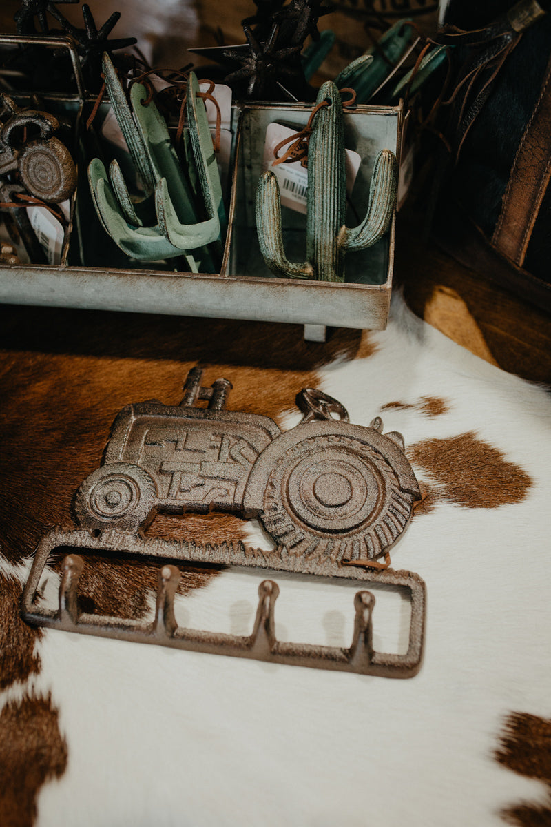 Cast Iron Rustic Tractor 4 Wall Hook