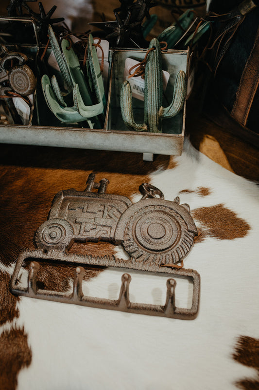 Cast Iron Rustic Tractor 4 Wall Hook