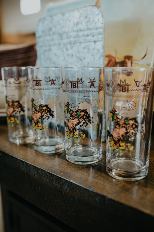 16 oz 'BRONCO' Water/ Iced Tea Glass (Set of 4)