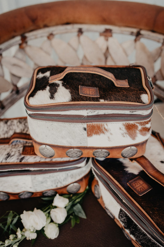 Vaquero Concho Glamour Cowhide Makeup Bag by STS Ranchwear
