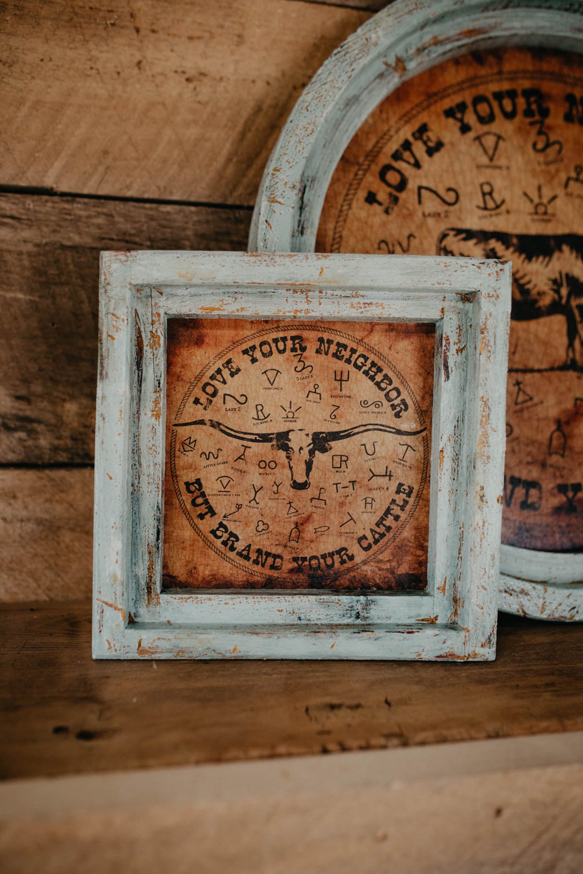 "Love Your Neighbor" Square Framed Canvas (10")