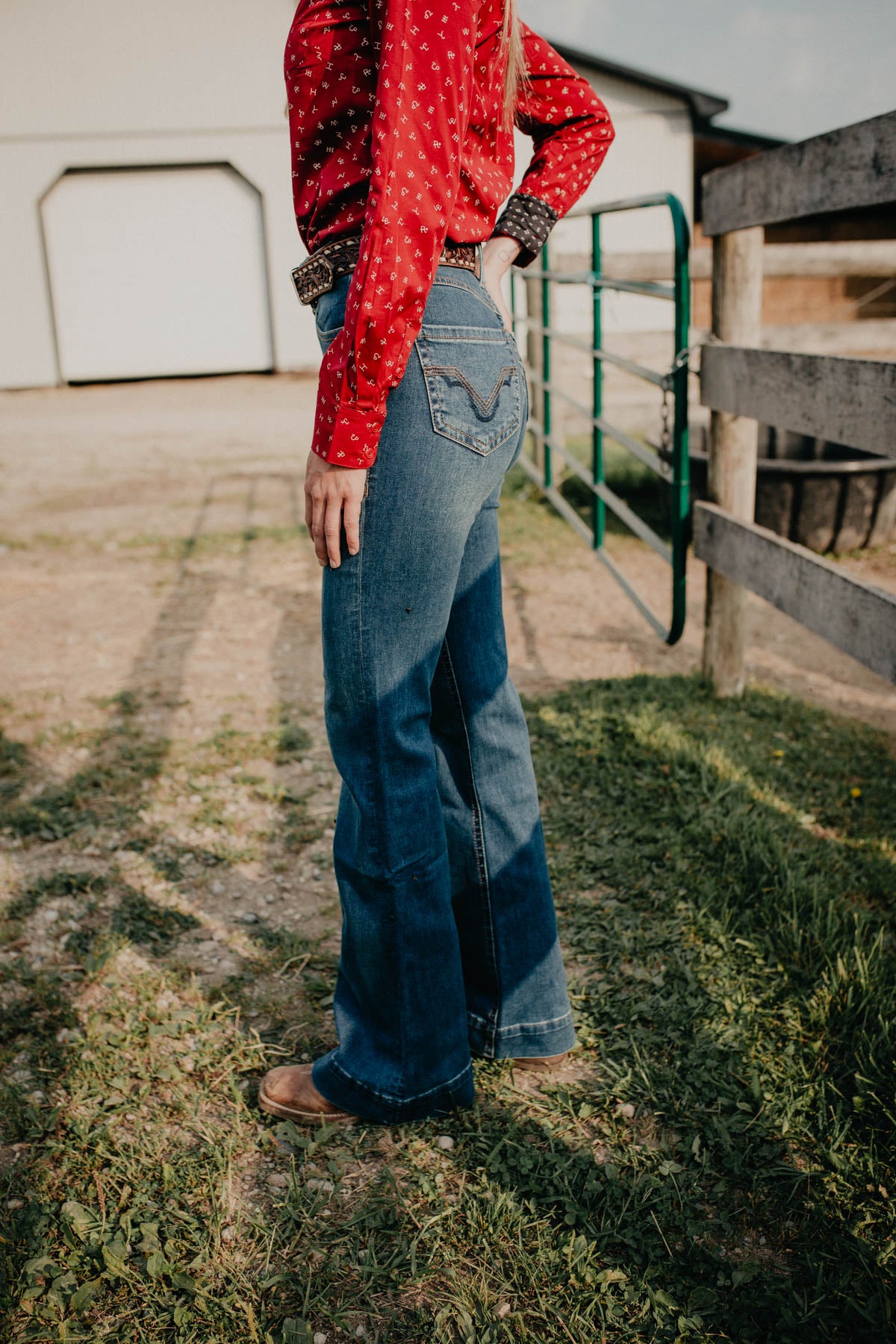 'Lettie' Curved Yoke High Rise Trouser by Rock and Roll (Sizes 32/32, 33/32 only)