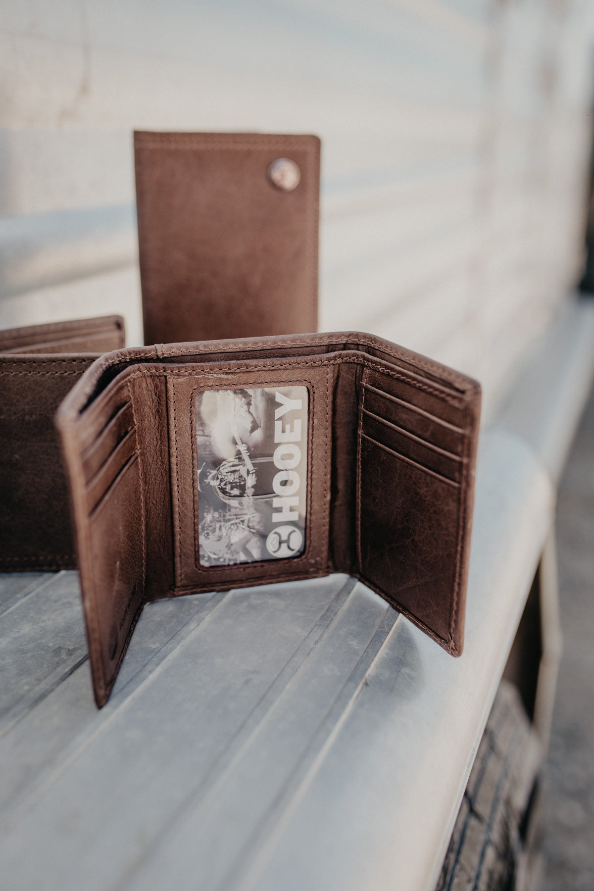 Hooey Classic Smooth Leather Trifold Wallet