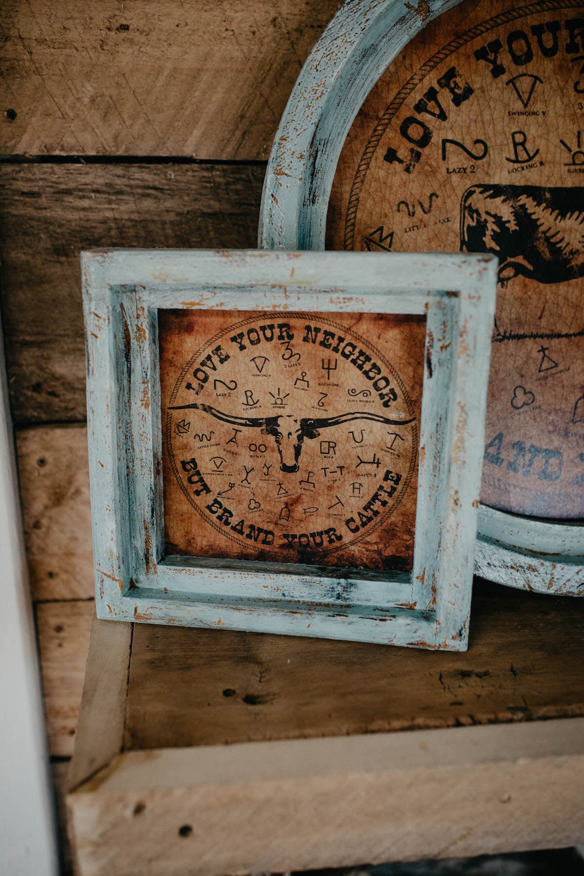 "Love Your Neighbor" Square Framed Canvas (10")