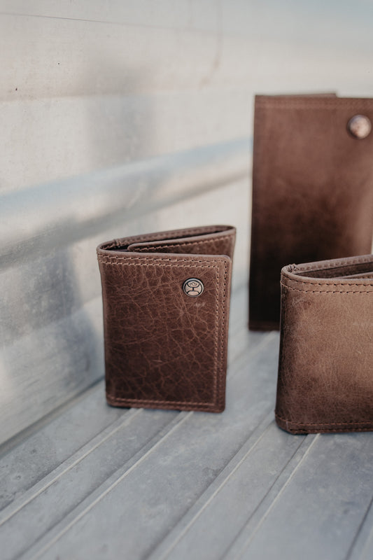 Hooey Classic Smooth Leather Trifold Wallet