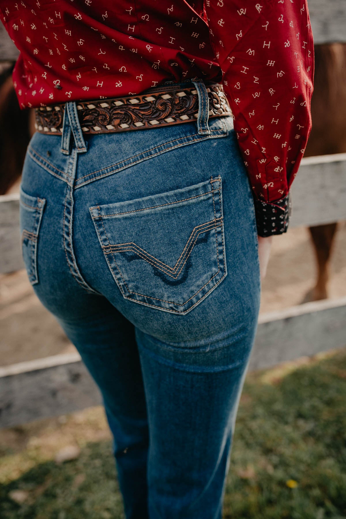 'Lettie' Curved Yoke High Rise Trouser by Rock and Roll (Sizes 32/32, 33/32 only)