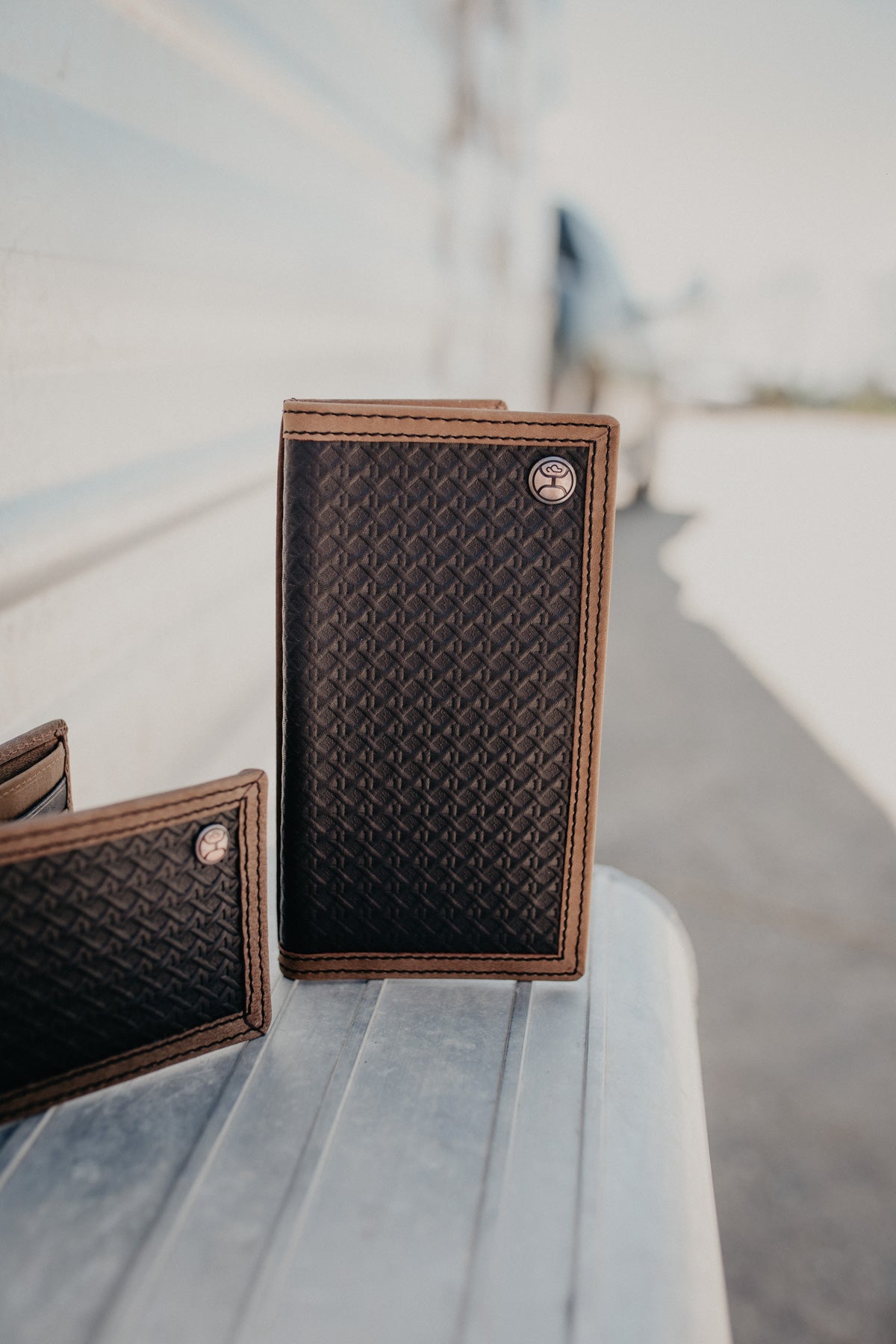 Hooey Black Basketweave Leather Rodeo Wallet (HW020-BK)