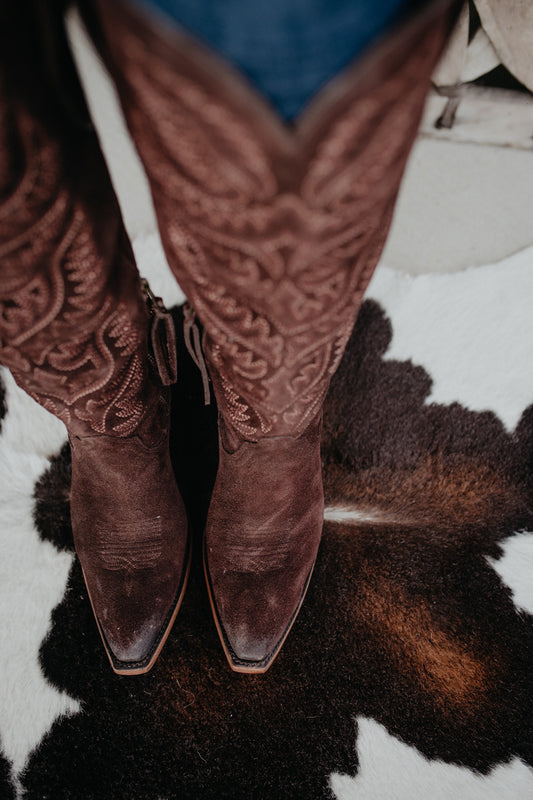 Women's Laramie X Toe French Roast Suede (Sizes 6-11)